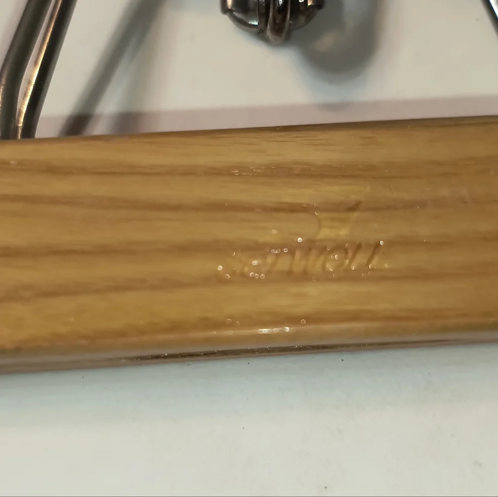 2 Vintage Setwell Wooden Slack Hangers – Made in USA, Perfect Condition
